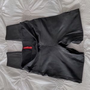 SPANX Faux Leather Leggings Size Large Regular Inseam